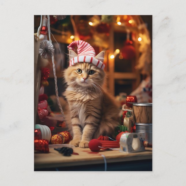 Meowy Christmas! Postcard (Front)