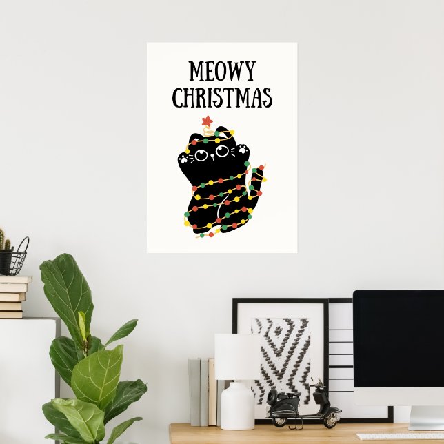 Meowy Christmas Poster (Home Office)