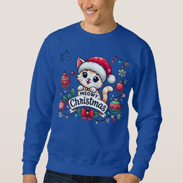 meowy christmas sweatshirt (Front)
