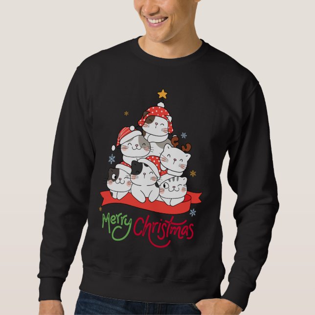 Meowy Christmas Sweatshirt (Front)