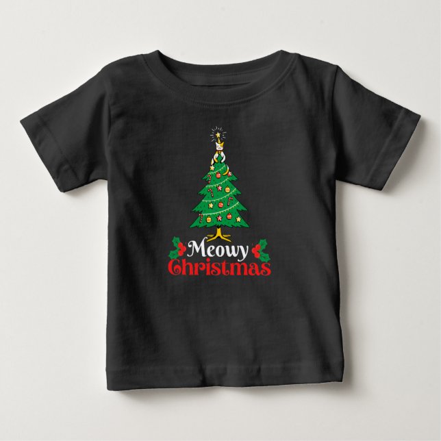 Meowy Christmas T-Shirt (Front)