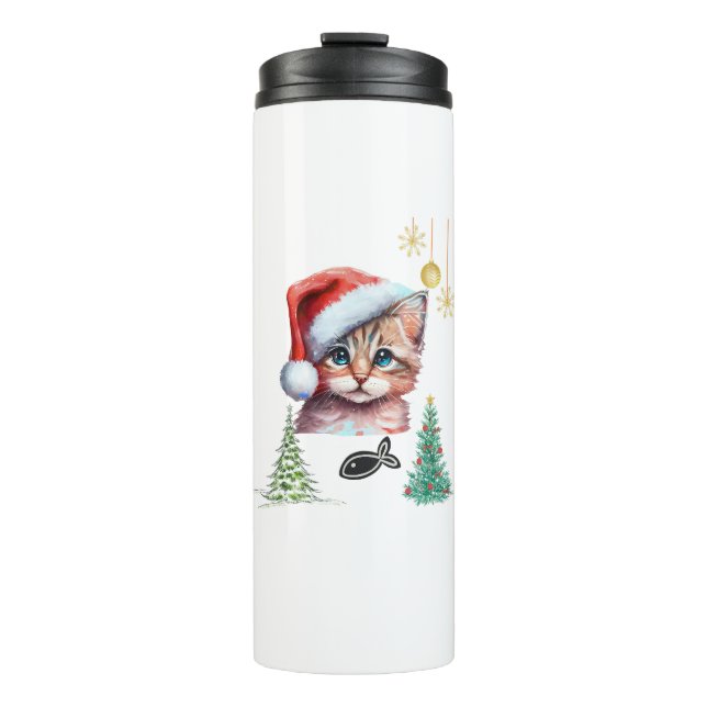 Meowy Christmas! Thermal Tumbler (Front)