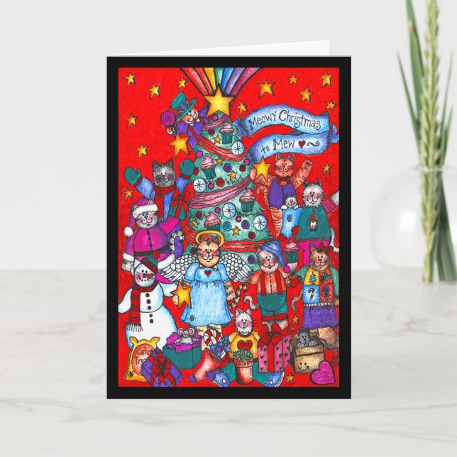 Meowy Christmas to Mew Card (Front)