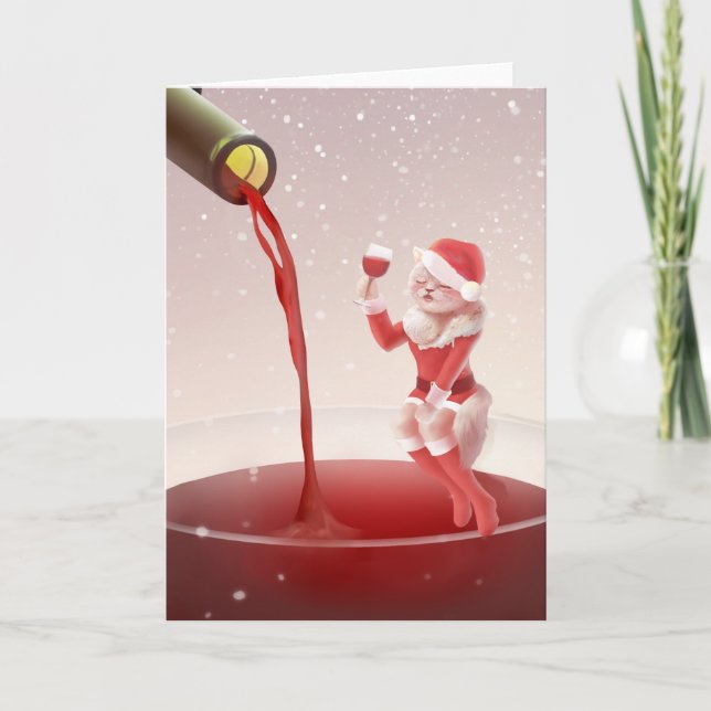 Meowy Christmas Toast Card (Front)