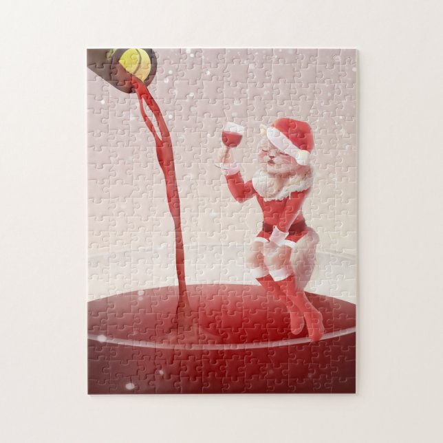 Meowy Christmas Toast Jigsaw Puzzle (Vertical)