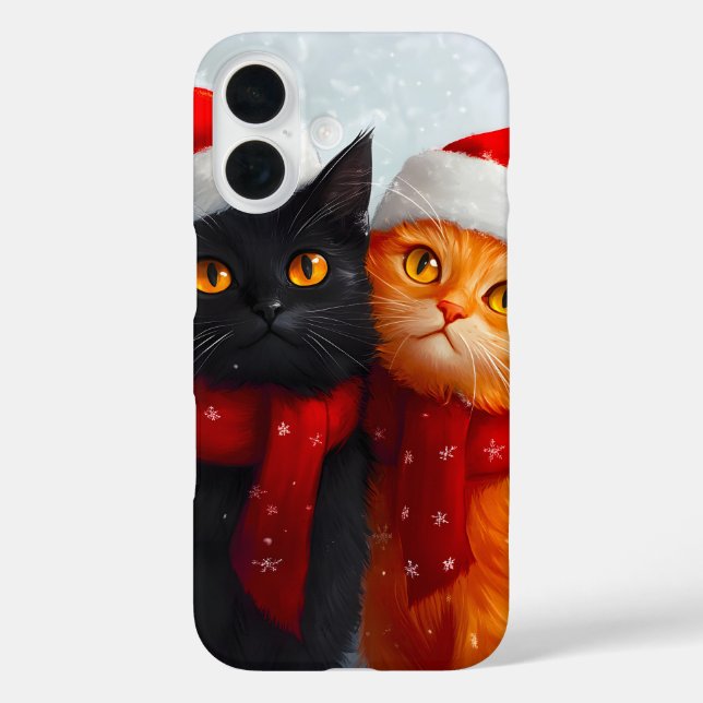 Meowy Christmas Winter Love Case-Mate iPhone Case (Back)