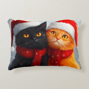 Meowy Christmas Winter Love Decorative Cushion
