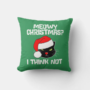 Meowy Christmas with Multi Lights on 2 sided Cushion