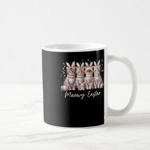 Meowy Easter Happy Easter Bunny Cats Pet Women Gir Coffee Mug