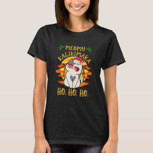 Meowy Kalikimaka Christmas In July With Cat And Su T-Shirt
