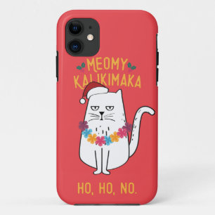 Meowy Kalikimaka - Funny Cat Christmas iPhone 11 Case