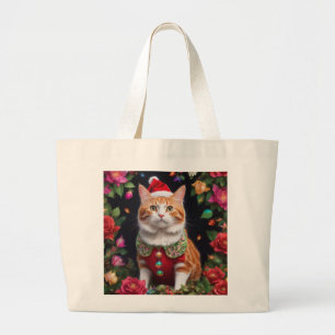 Meowy Large Tote Bag