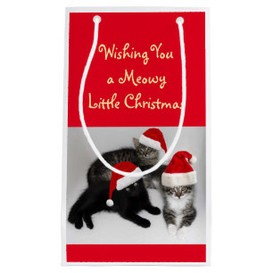 Meowy Little Christmas Gift Bag