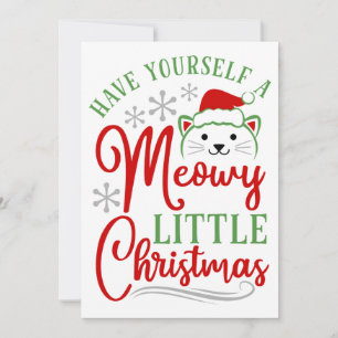 Meowy Little Christmas Holiday Card