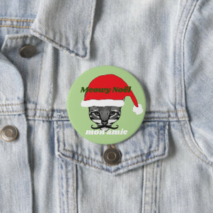 Meowy Noël mon amie 7.5 Cm Round Badge