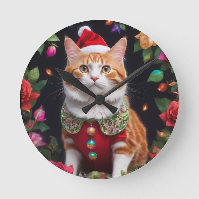  Meowy  Round Clock (Front)