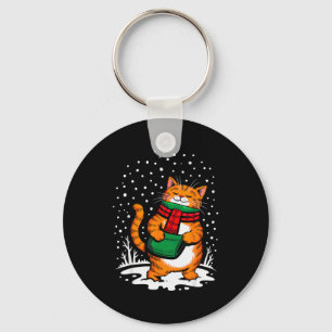 Meowy Xmas Cats Christmas Snow Kitten Funny For Ca Key Ring