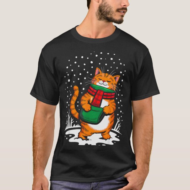 Meowy Xmas Cats Christmas Snow Kitten Funny For Ca T-Shirt (Front)