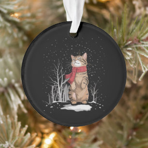 Meowy Xmas Cats Christmas Snow Kitten Funny Gift  Ornament