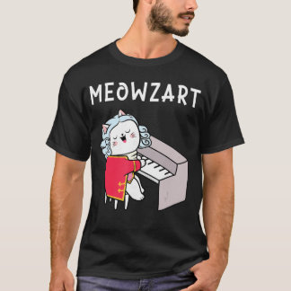 Meowzart Piano Player Pianist Classical Music Love T-Shirt