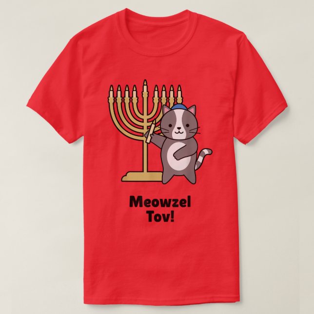 MeowzeL Tov Cat Hanukkah  T-Shirt (Design Front)