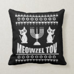 Meowzel Tov Chanukah Jewish Cat Owner Hanukkah Cushion<br><div class="desc">Great Meowzel Tov Hanukah blessing outfit gift for a Bar Mitzvah Cat lover. Also a great Chanukah clothing to celebrate the festival of lights. Funny Hanukah Pijama with the two cates and the menorah.</div>