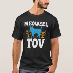 Meowzel Tov Chanukah Jewish Cat Owner Hanukkah T-Shirt