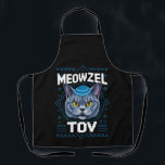 Meowzel Tov Hanukkah Jewish Cat Holiday Apron<br><div class="desc">Meowzel Tov Hanukkah Jewish Cat Holiday</div>