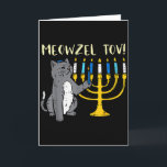 Meowzel Tov Jewish Cat Funny Hanukkah Chanukah Pjs Card<br><div class="desc">Meowzel Tov Jewish Cat Funny Hanukkah Chanukah Pjs Women</div>
