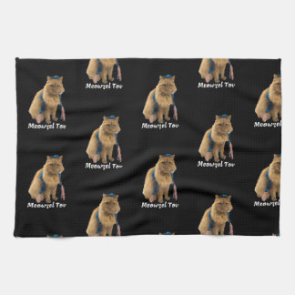 Meowzel Tov Mazel Tov Jewish Cat kitchen towel