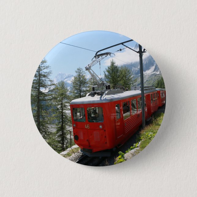Mer de Glace - Chamonix France 6 Cm Round Badge (Front)
