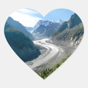 Mer de Glace - Chamonix France Heart Sticker