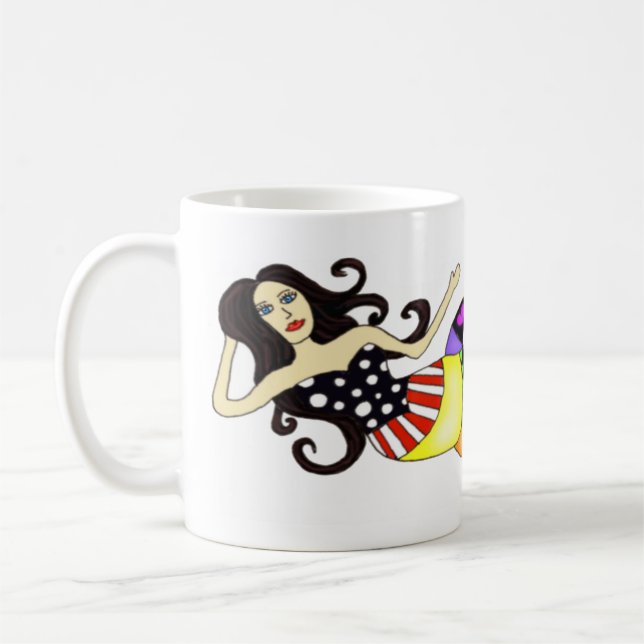 Mer-Mug Colourful Mermaid Coffee Mug (Left)