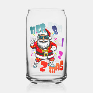 Mer rizz mas - Christmas Rizz funny Santa  Can Glass