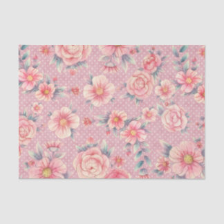 Meraki Pink Floral Series Design 17 Tissue Paper
