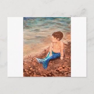 Merbaby Boy Postcard