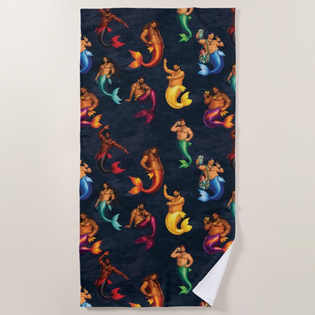 Merbear Lagoon Beach Towel (Front)