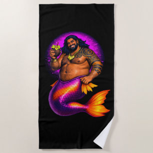 Merbear Lagoon - Maleko Tai Beach Towel