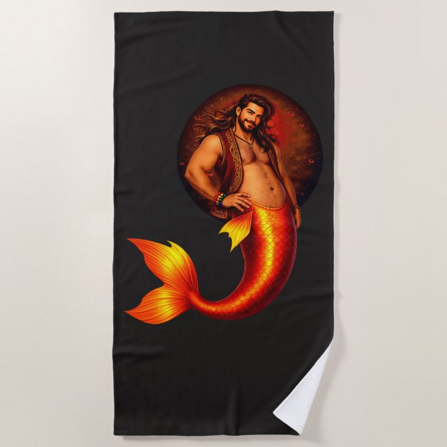 Merbear Lagoon - Mateo del Mar Beach Towel (Front)