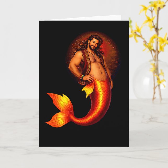 Merbear Lagoon - Mateo del Mar Card (Yellow Flower)
