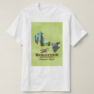 mercantour national park France travel poster map. T-Shirt