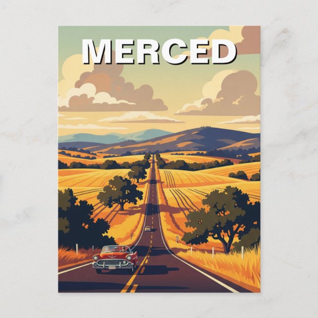Merced California Central Valley Postcard (Front)