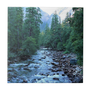 Merced River by Happy Isles, Yosemite, CA Ceramic Tile