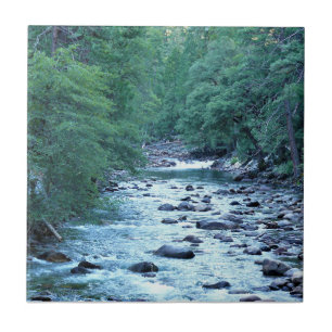 Merced River by Happy Isles, Yosemite, CA Ceramic Tile