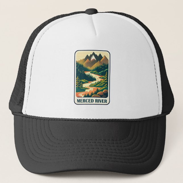 Merced River California Colours Trucker Hat (Front)