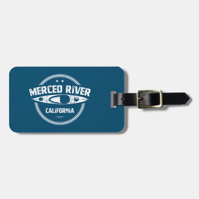 Merced River California Kayaking Luggage Tag (Front Horizontal)