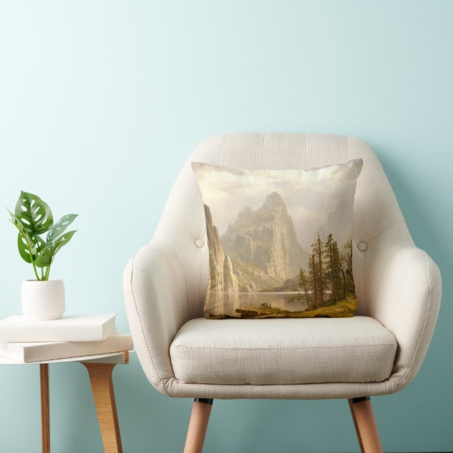 Merced River-Yosemite Valley, Albert Bierstadt  Cushion (Chair)