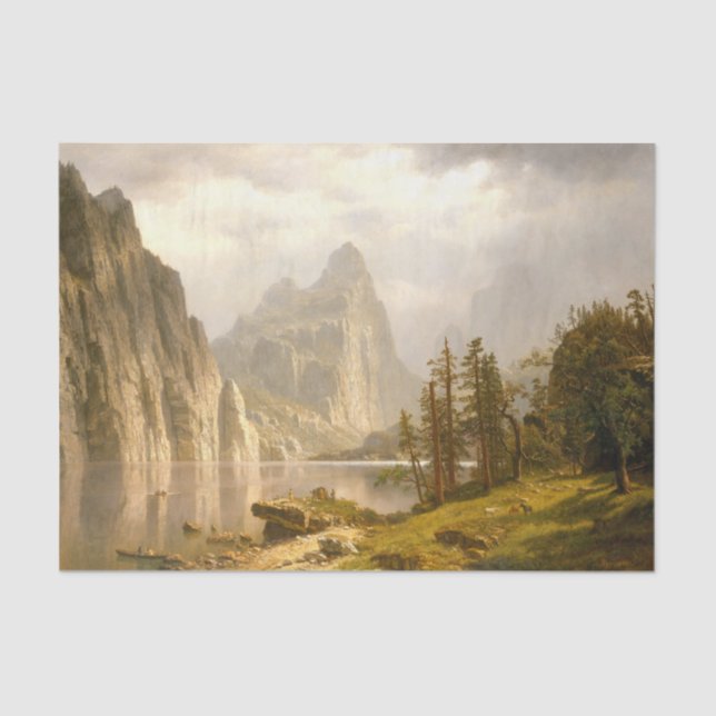 Merced River-Yosemite Valley, Albert Bierstadt Tissue Paper (Front)
