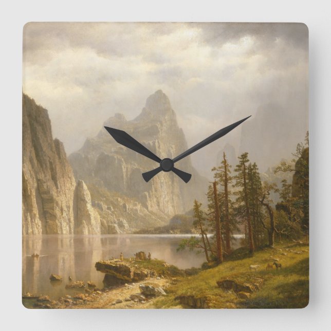 Merced River, Yosemite Valley Square Wall Clock (Front)