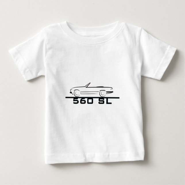 Mercedes 560 SL Type 107 Baby T-Shirt (Front)